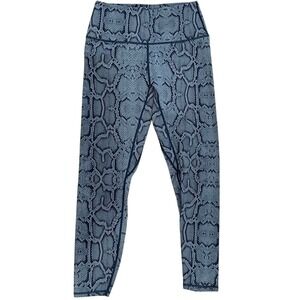 Varley Cropped Workout Legging in Taupe/Green Snakeskin- Medium-‎ EUC